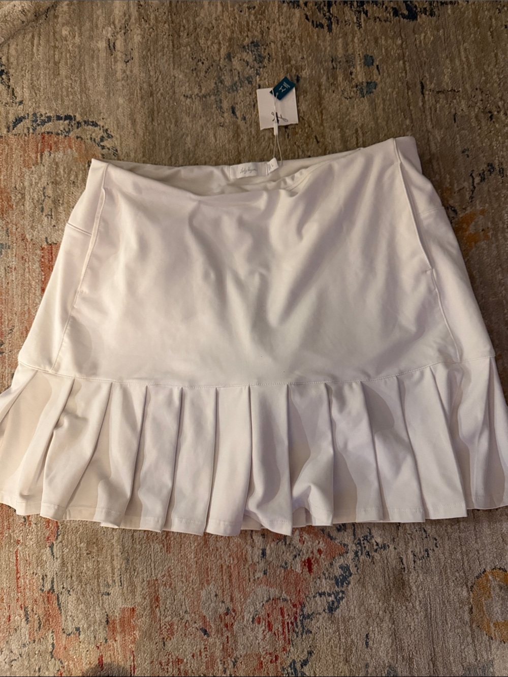 Lady Hagen White Pleated Mini Skirt